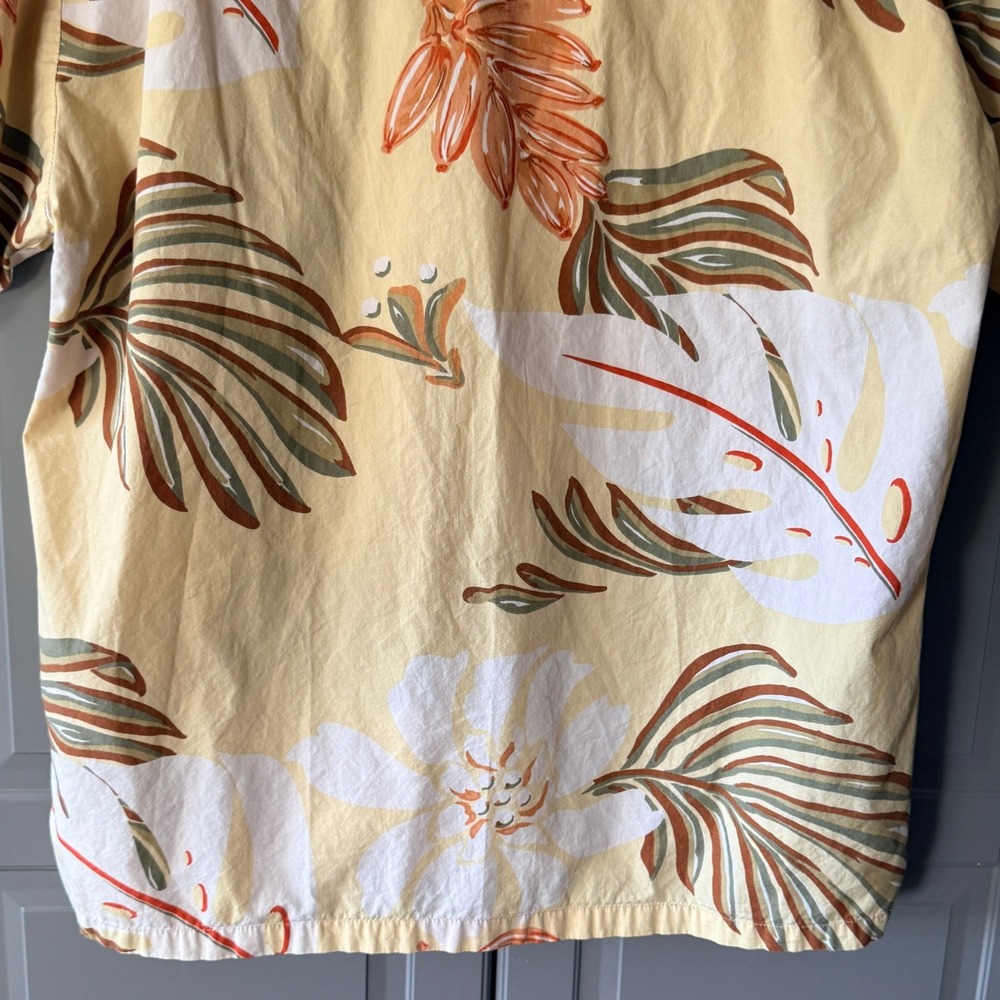 Kahala John Severson Vintage Mens Tropical Floral Hawaiian Shirt, Yellow, L‎ - Picture 10 of 12